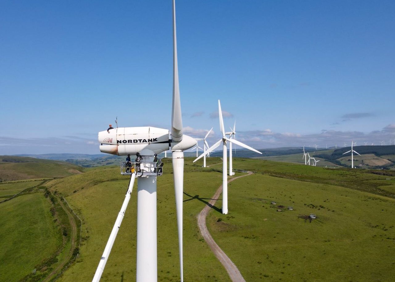 Taff Ely Wind Farm near Bridgend South Wales